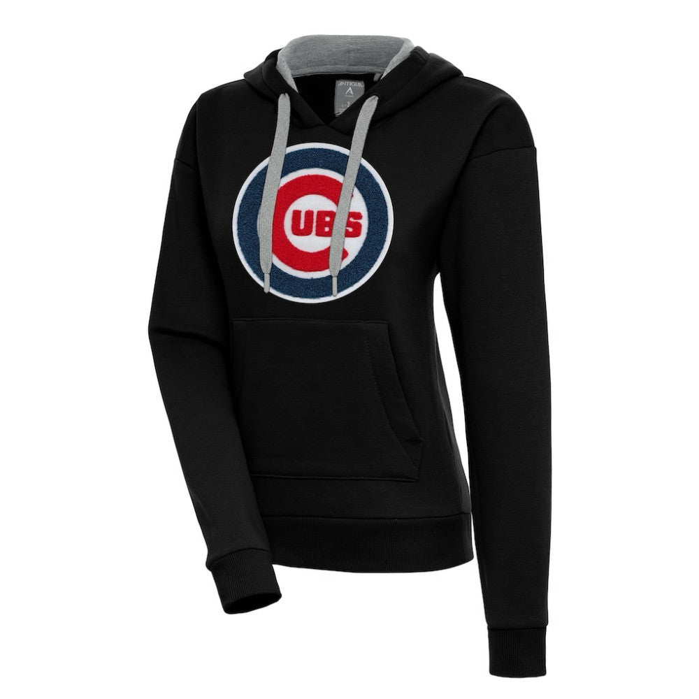 Chicago Cubs Antigua Women's Victory Pullover Hoodie - Black - MLB on Sale