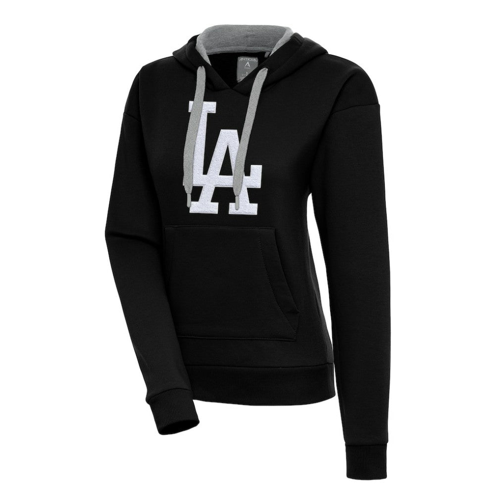 Los Angeles Dodgers Antigua Women's Victory Pullover Hoodie - Black - MLB Lifestyle