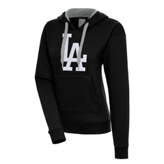 Los Angeles Dodgers Antigua Women's Victory Pullover Hoodie - Black - MLB Lifestyle