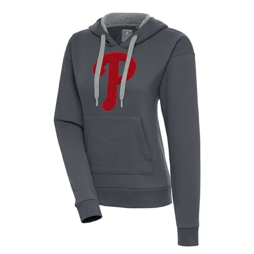 Philadelphia Phillies Antigua Women's Victory Pullover Hoodie - Charcoal - MLB Online