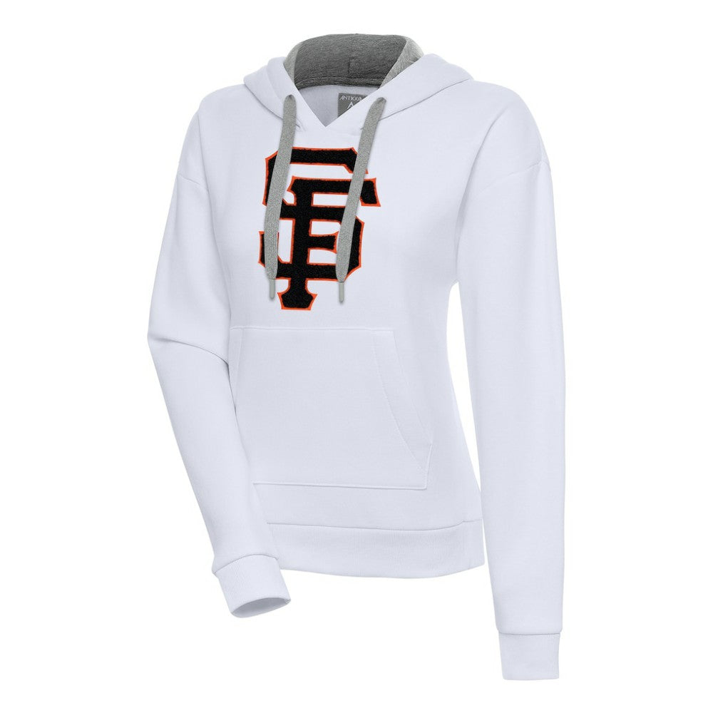 San Francisco Giants Antigua Women's Victory Pullover Hoodie - White - MLB Lifestyle