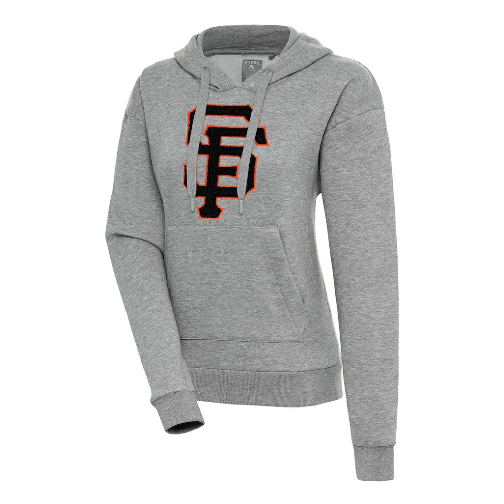 San Francisco Giants Antigua Women's Victory Pullover Hoodie - Heather Gray - MLB Discount