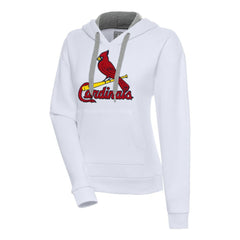 St. Louis Cardinals Antigua Women's Victory Pullover Hoodie - White - MLB Lifestyle
