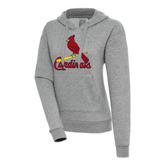 St. Louis Cardinals Antigua Women's Victory Pullover Hoodie - Heather Gray - MLB Sale