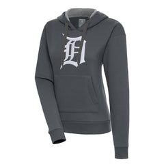 Detroit Tigers Antigua Women's Victory Pullover Hoodie - Charcoal - MLB Sale