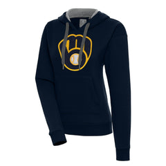 Milwaukee Brewers Antigua Women's Victory Pullover Hoodie - Navy - MLB Online