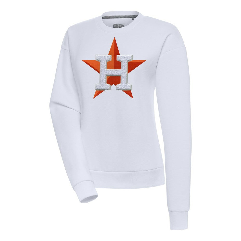 Houston Astros Antigua Women's Victory Chenille Pullover Sweatshirt - White - MLB Online
