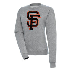 San Francisco Giants Antigua Women's Victory Chenille Pullover Sweatshirt - Heather Gray - MLB Online