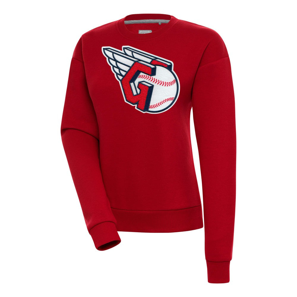 Cleveland Guardians Antigua Women's Victory Chenille Pullover Sweatshirt - Red - MLB Online
