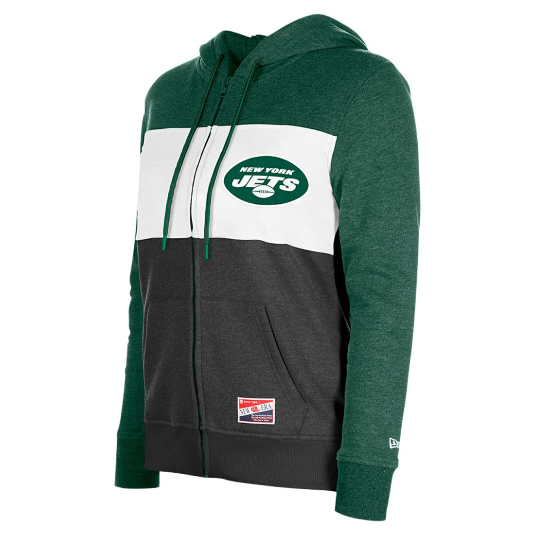 New York Jets New Era Women's Color-Block Full-Zip Hoodie Green