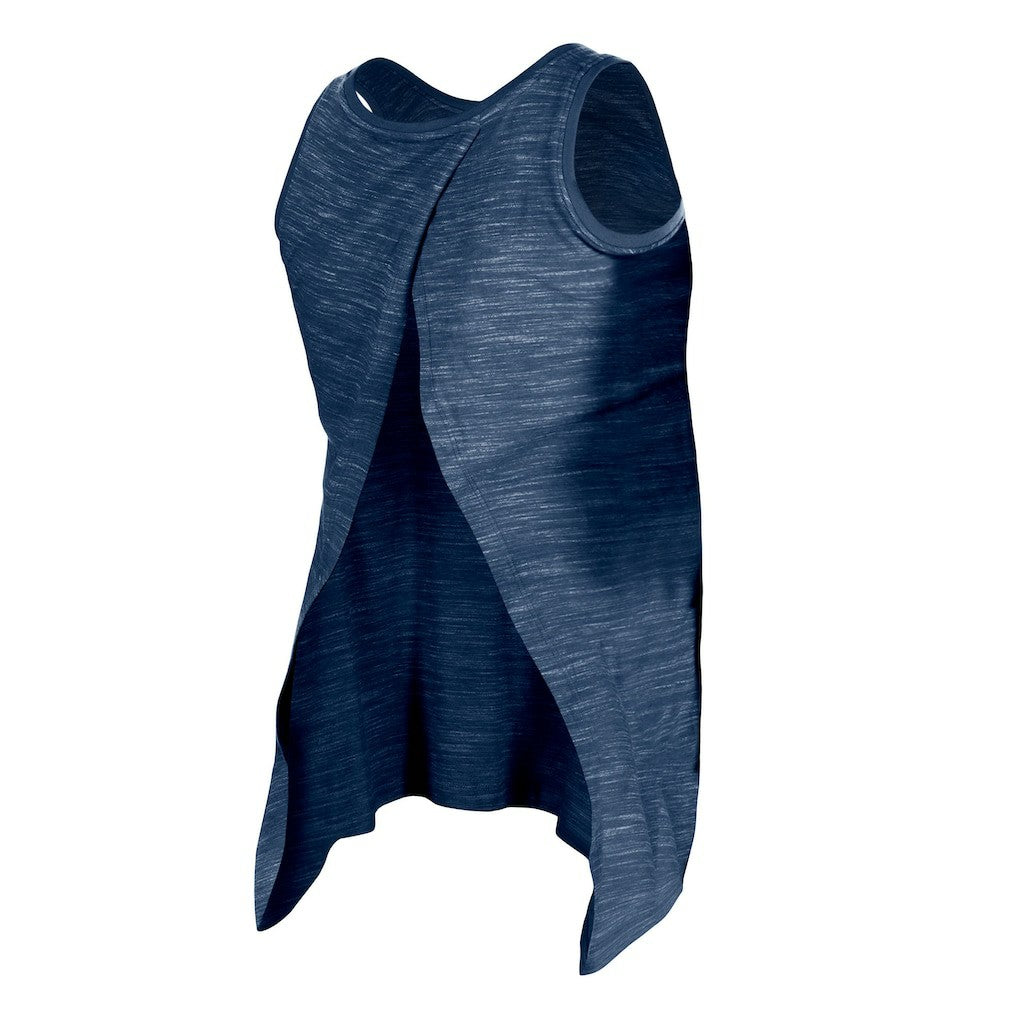 New England Patriots New Era Women's Space Dye Active Tank Top Navy