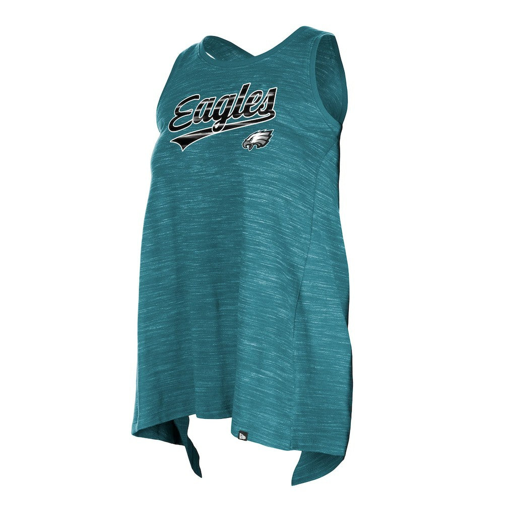 Philadelphia Eagles New Era Women's Space Dye Active Tank Top Midnight Green
