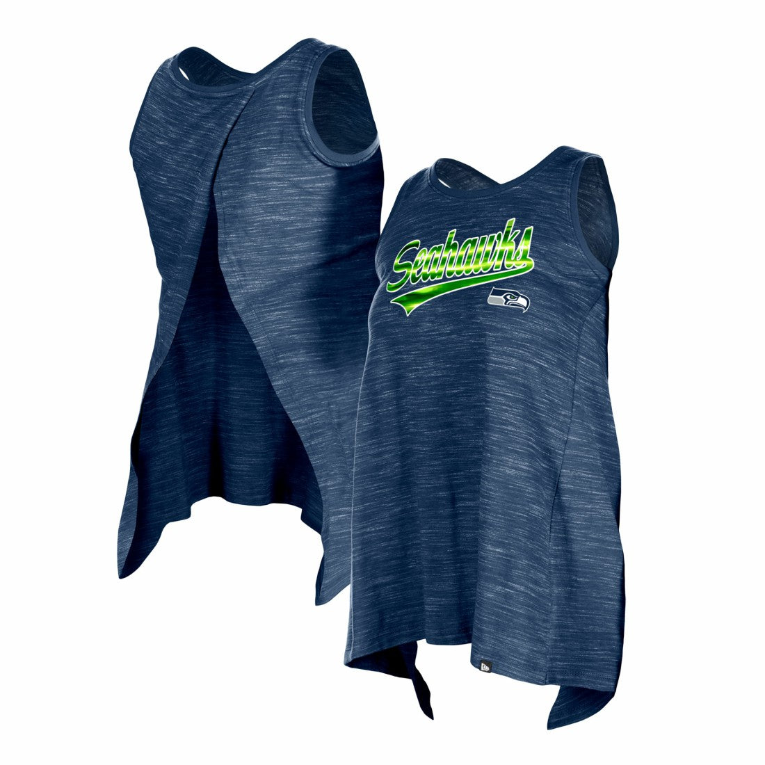 Seattle Seahawks New Era Women's Space Dye Active Tank Top College Navy