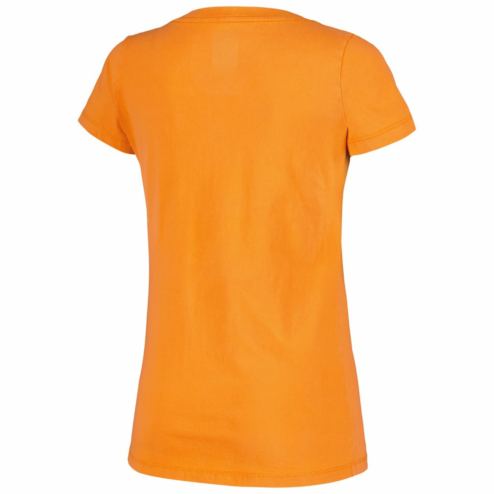 Cincinnati Bengals New Era Women's Enzyme Wash Low V-Neck T-Shirt Orange