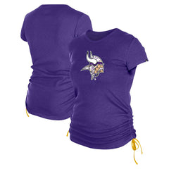 Minnesota Vikings New Era Women's Ruched Side T-Shirt Purple