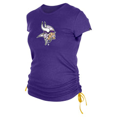 Minnesota Vikings New Era Women's Ruched Side T-Shirt Purple