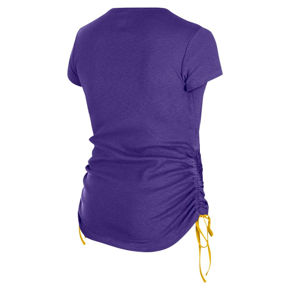 Minnesota Vikings New Era Women's Ruched Side T-Shirt Purple
