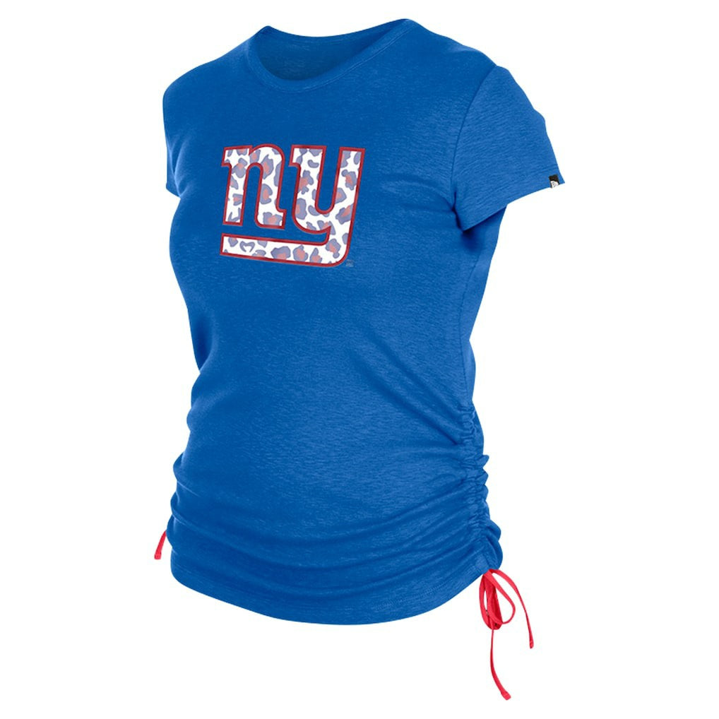 New York Giants New Era Women's Ruched Side T-Shirt Royal