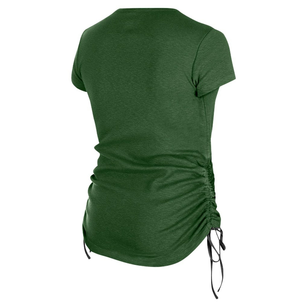 New York Jets New Era Women's Ruched Side T-Shirt Green