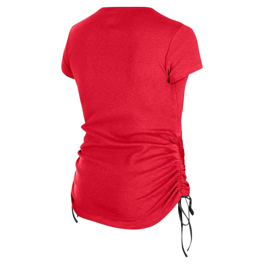 San Francisco 49ers New Era Women's Ruched Side T-Shirt Red