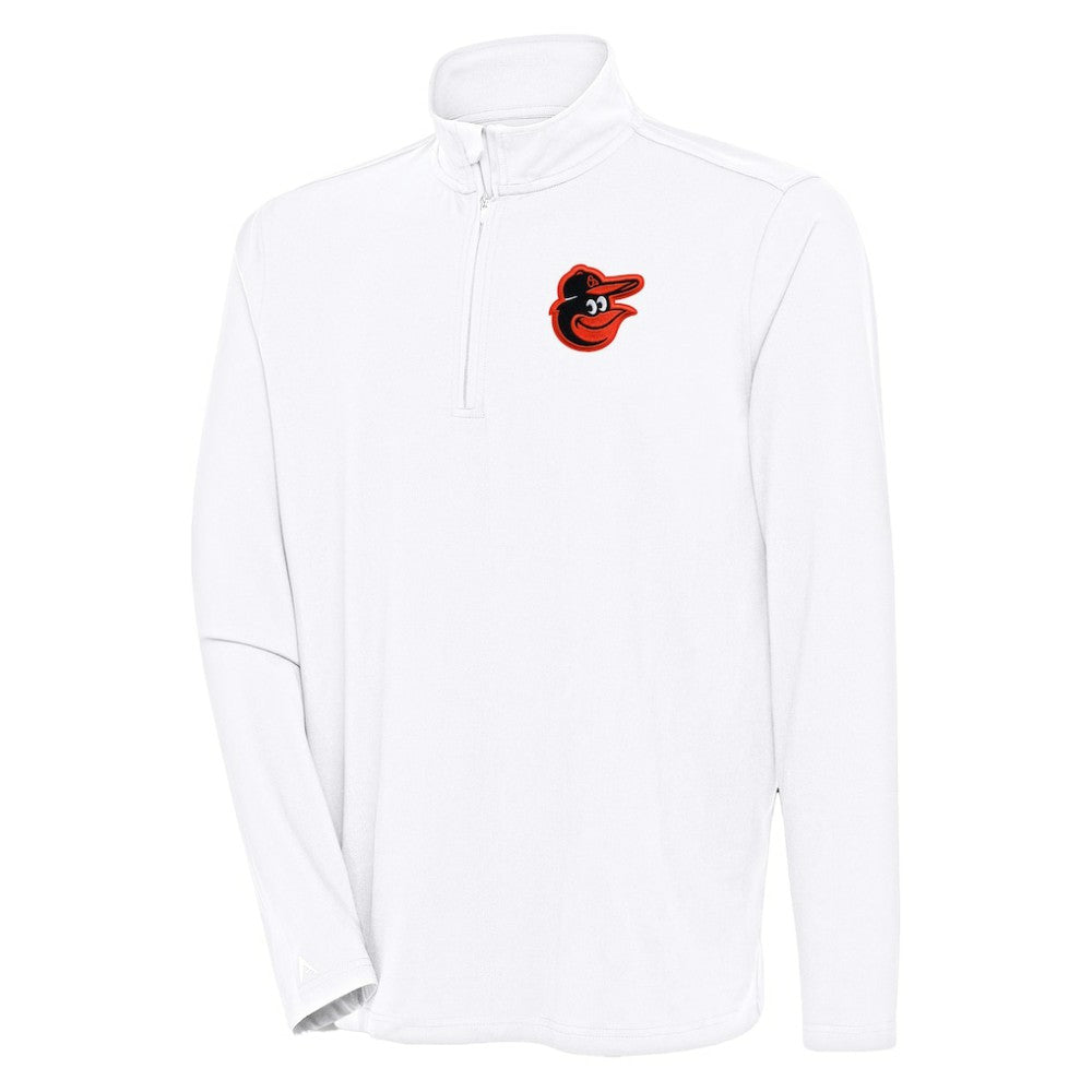 Baltimore Orioles Antigua Hunk Quarter-Zip Pullover Top - White - MLB Discount