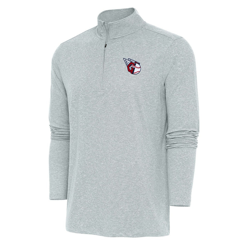 Cleveland Guardians Antigua Hunk Quarter-Zip Pullover Top - Heather Gray - MLB Online