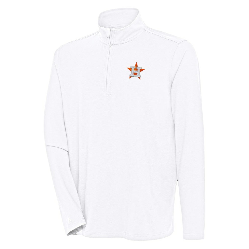 Houston Astros Antigua Hunk Quarter-Zip Pullover Top - White - MLB Discount