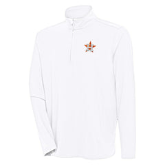 Houston Astros Antigua Hunk Quarter-Zip Pullover Top - White - MLB Discount