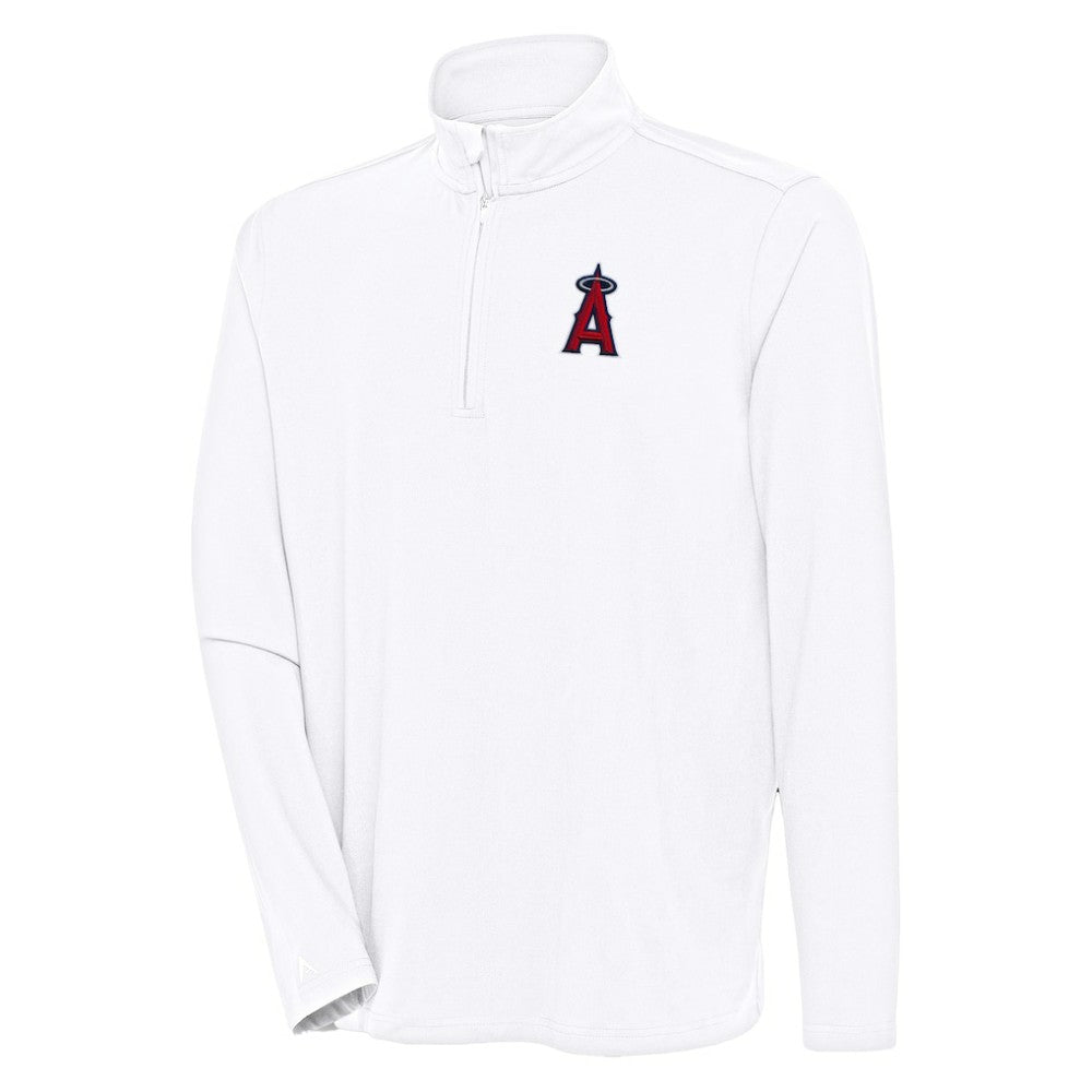 Los Angeles Angels Antigua Hunk Quarter-Zip Pullover Top - White - MLB Discount