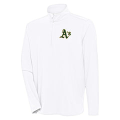 Athletics Antigua Hunk Quarter-Zip Pullover Top - White - MLB on Sale