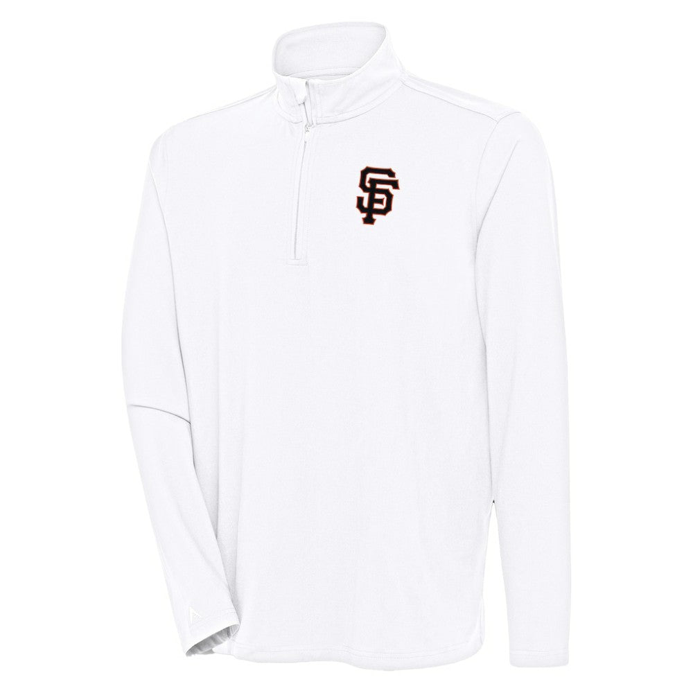 San Francisco Giants Antigua Hunk Quarter-Zip Pullover Top - White - MLB Discount
