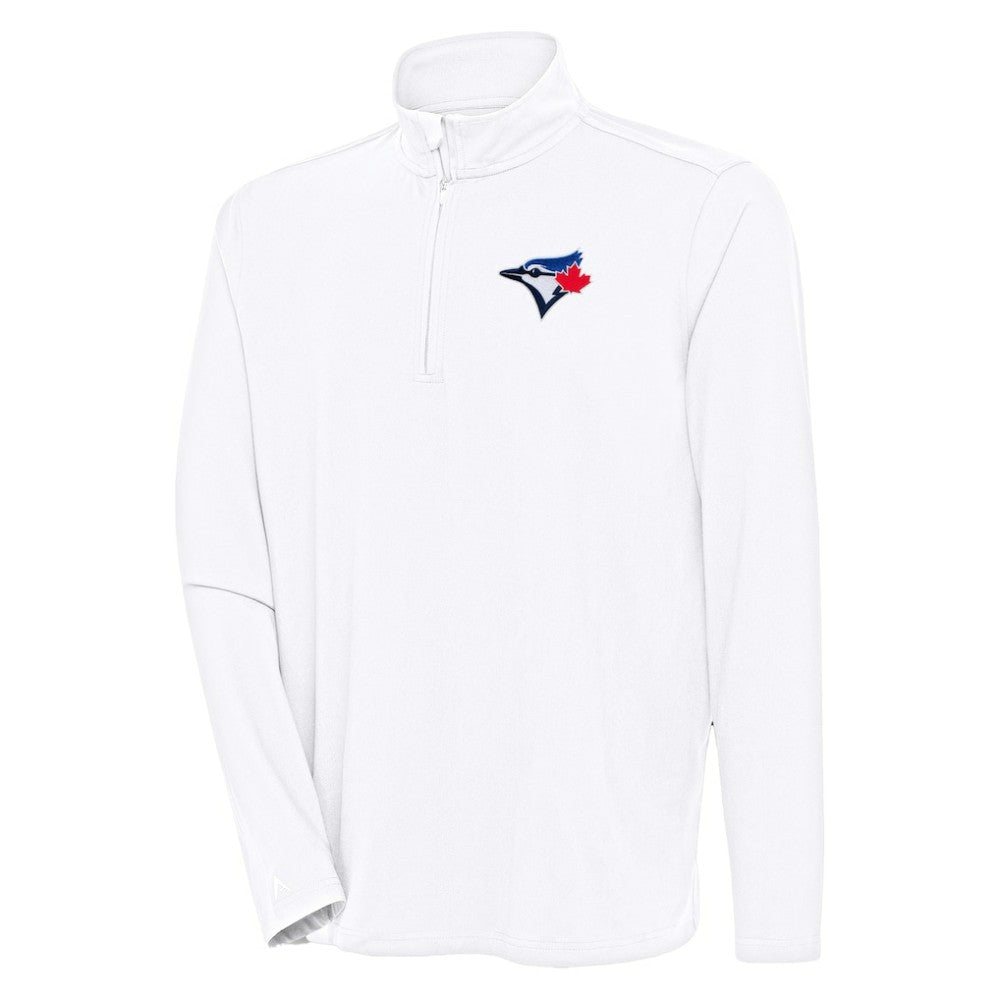 Toronto Blue Jays Antigua Hunk Quarter-Zip Pullover Top - White - MLB Sale