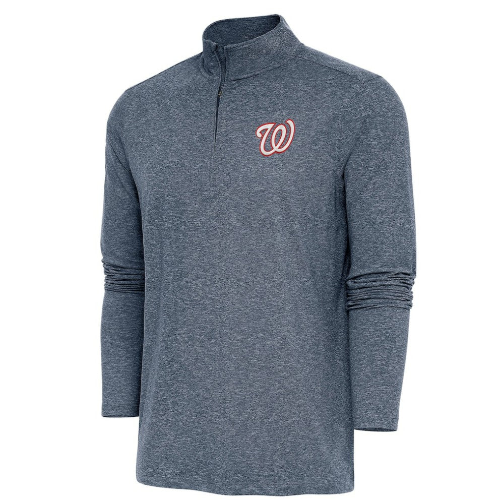 Washington Nationals Antigua Hunk Quarter-Zip Pullover Top - Heather Navy - MLB on Sale