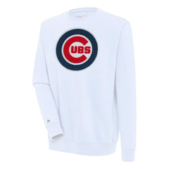 Chicago Cubs Antigua Victory Crewneck Chenille Pullover Sweatshirt - White - MLB Online