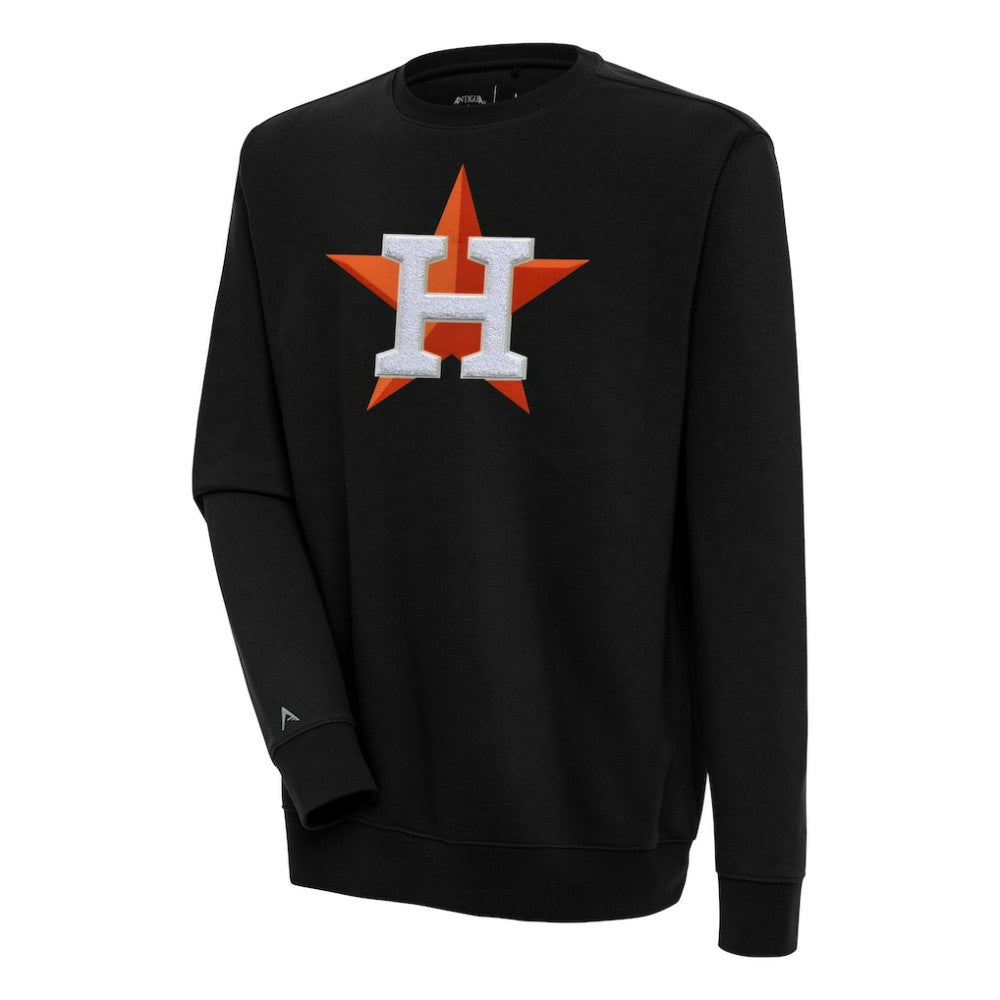 Houston Astros Antigua Victory Crewneck Chenille Pullover Sweatshirt - Black - MLB Online