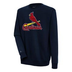 St. Louis Cardinals Antigua Victory Crewneck Chenille Pullover Sweatshirt - Navy - MLB Online