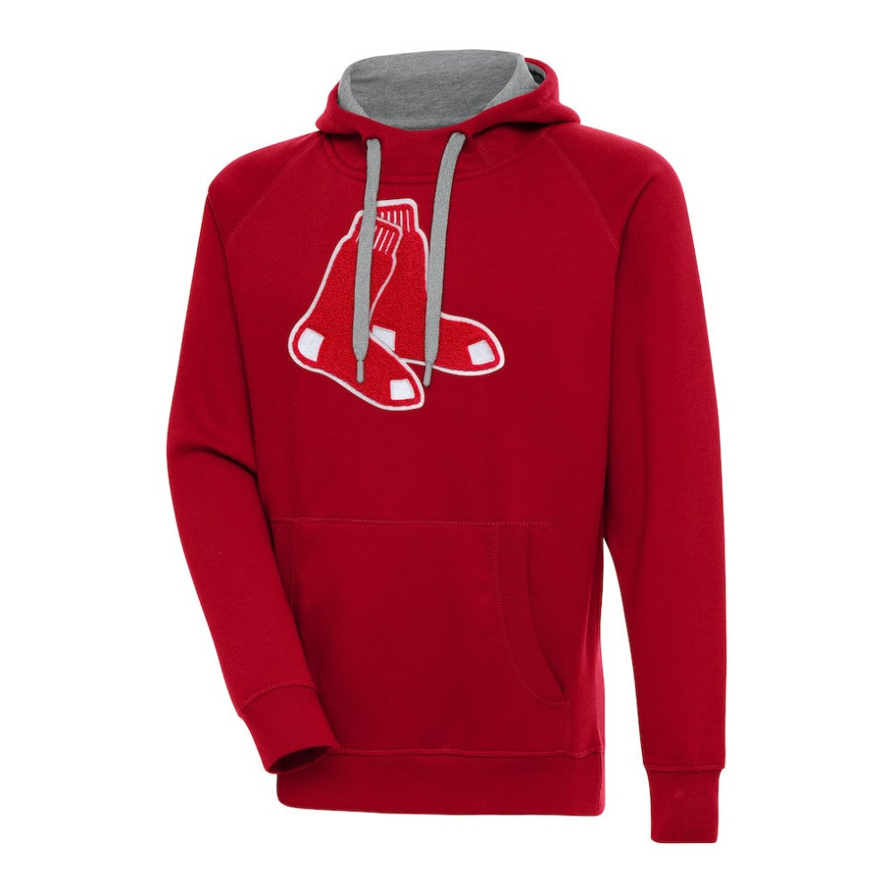 Boston Red Sox Antigua Victory Chenille Pullover Hoodie - Red - MLB on Sale