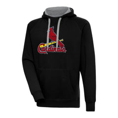 St. Louis Cardinals Antigua Victory Chenille Pullover Hoodie - Black - MLB Discount