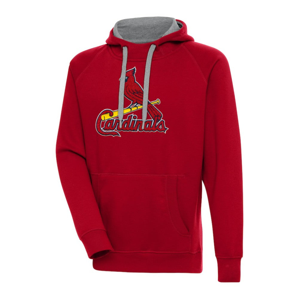 St. Louis Cardinals Antigua Victory Chenille Pullover Hoodie - Red - MLB Discount