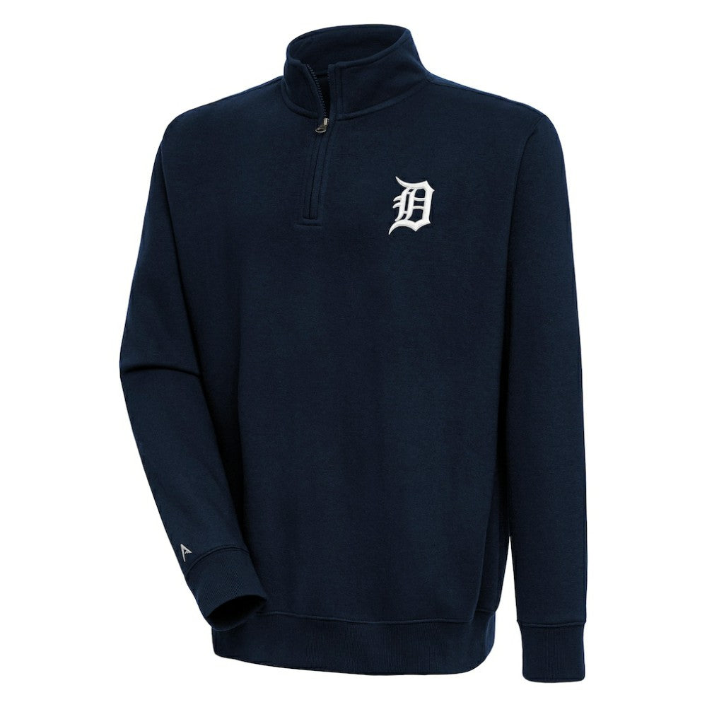 Detroit Tigers Antigua Victory Quarter-Zip Pullover Top - Navy - MLB on Sale