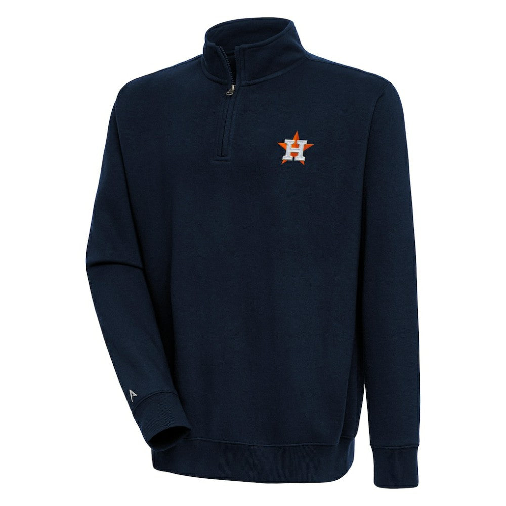 Houston Astros Antigua Victory Quarter-Zip Pullover Top - Navy - MLB on Sale