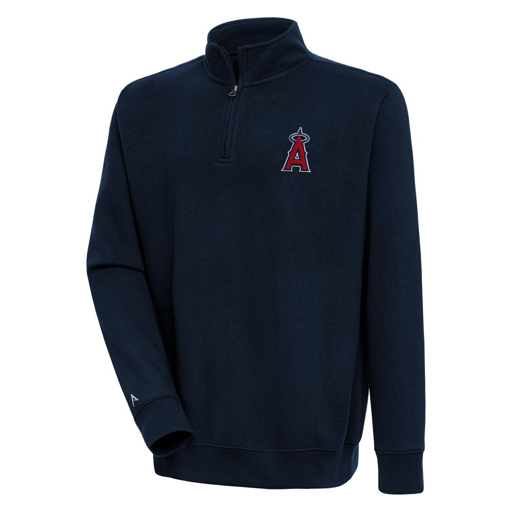 Los Angeles Angels Antigua Victory Quarter-Zip Pullover Top - Navy - MLB on Sale