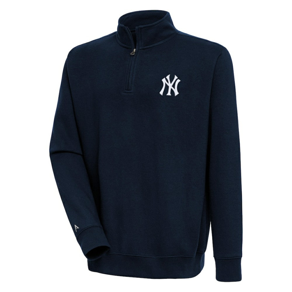 New York Yankees Antigua Victory Quarter-Zip Pullover Top - Navy - MLB Discount