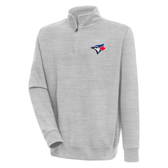 Toronto Blue Jays Antigua Victory Quarter-Zip Pullover Top - Heather Gray - MLB Sale