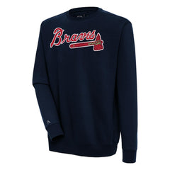 Atlanta Braves Antigua Victory Pullover Sweatshirt - Navy - MLB on Sale