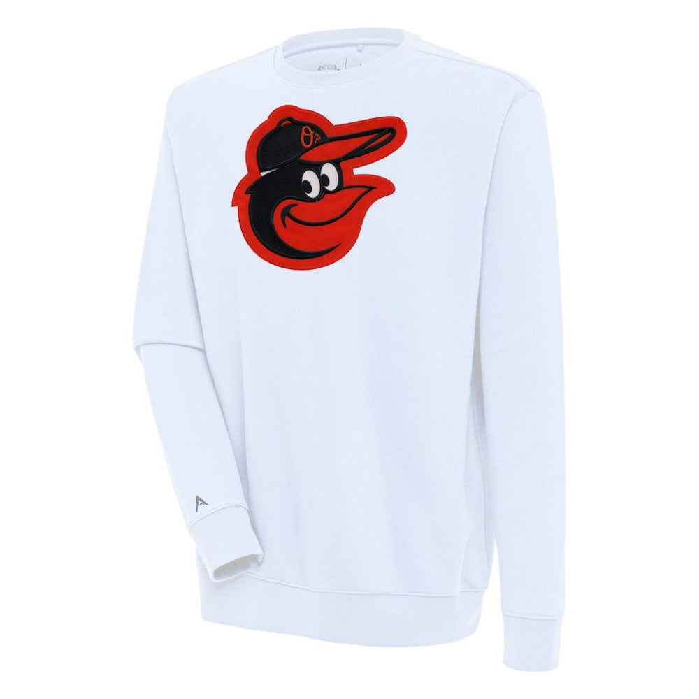 Baltimore Orioles Antigua Victory Pullover Sweatshirt - White - MLB Lifestyle