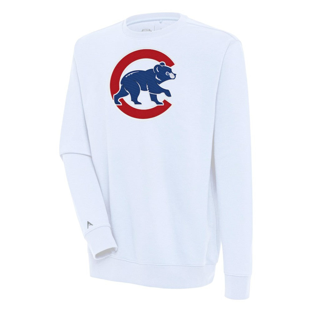 Chicago Cubs Antigua Victory Pullover Sweatshirt - White - MLB Lifestyle