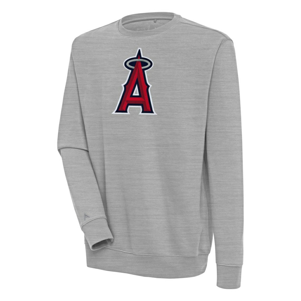 Los Angeles Angels Antigua Victory Pullover Sweatshirt - Heather Gray - MLB on Sale