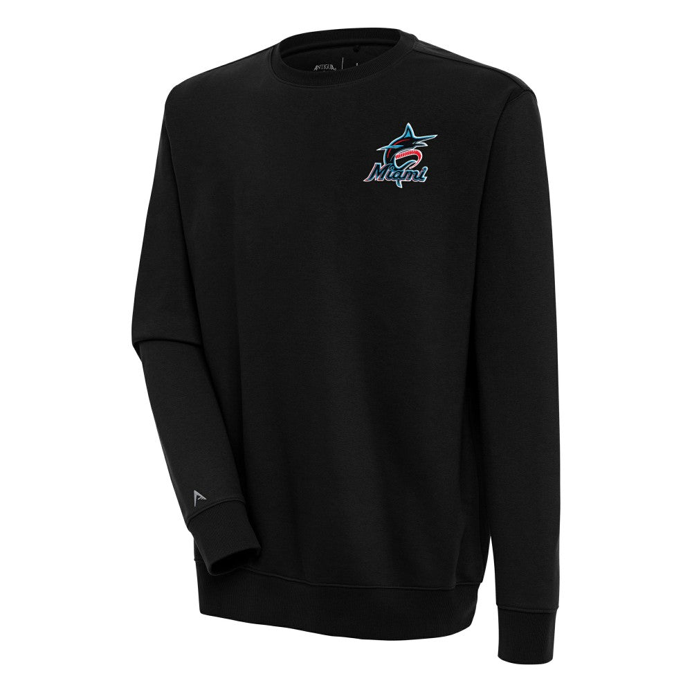 Miami Marlins Antigua Victory Pullover Sweatshirt - Black - MLB on Sale