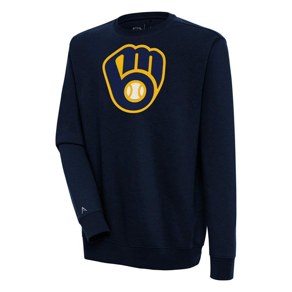 Milwaukee Brewers Antigua Victory Pullover Sweatshirt - Navy - MLB Sale